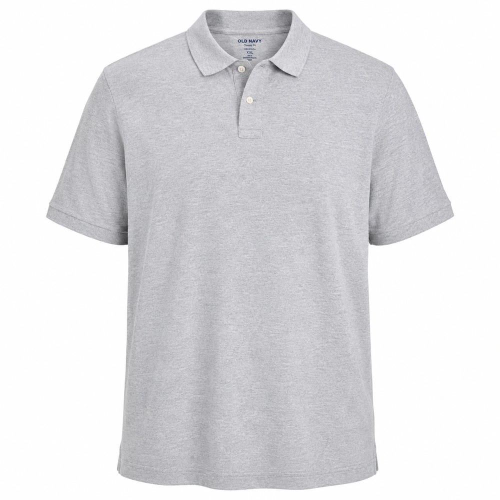Old Navy XXL Gray Polo Shirt Classic Fit Short Sleeve 2XL Plus Size